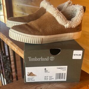 Timberland Tan Suede Slip-On Shoes